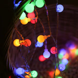 Popxstar LED Ball Garland Lights Fairy String Waterproof Outdoor Lamp Christmas Holiday Wedding Party Lights Decoration USB/Battery Power