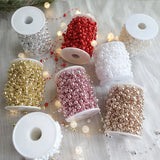 Popxstar 10/30m Decoration Bead String Garland Artificial Plastic Beads Trim Garland Decor For Party Wedding New Year Eid Mubarak 2025