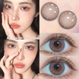 Popxstar 1Pair Brown Myopia Colour Circular Contacts Lenses Natural Blue  Eye Lenses Beauty Pupil Brown Lenses Makeup