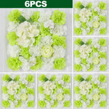 Popxstar 6PCS Artificial Flowers Roses Wall Panel 3D Flower Backdrop for Wall Party Wedding Bridal Shower Outdoor Decoration