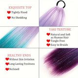 Popxstar Ombre Hair Extensions Hair Tinsel 26" Jumbo Ponytail Extension for Braiding Hair on Hair Tie Loose Tinsel Hair Extensions