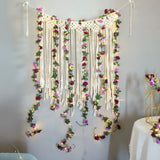 Popxstar spring decor 2.5m Artificial Flowers Rose Vine DIY Fake Plants Flower Spring Autumn Garden Arch Christmas Rattan Wedding Home Room Decoration