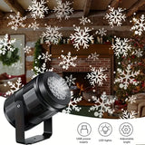 Popxstar USB Powered Christmas Snowflake Projector Light Rotating Snowfall Projection Lamp for Christmas Halloween & Easter Party Decor