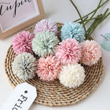 Popxstar spring decor 5pcs Artificial Dandelion Flowers, Fake Hydrangea Bridal Wedding Bouquet, Home Garden Party Wedding Decor, Winter Christmas Home