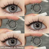 Popxstar 1pair Natural Color Contact Lenses for Eyes Brown Contacts Gray Lenses Fashion Lenses Blue Eyes Contacts Lenses