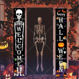 Popxstar Halloween Hanging Door Curtain Banner Pumpkin Ghost Happy Halloween Decorations For Home Trick Or Treat Horror Party Supplies