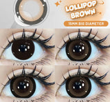 Popxstar 15mm Big Diameter Black Lenses 14.5mm Lenses Colored Contact Lenses for Eyes Big Eye Lenses Natural Look Lenses