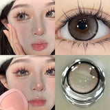 Popxstar 1Pair Colour Contacts Lenses Prescription Myopia Blue Eye High Quality Beauty Pupil Brown Lenses Makeup