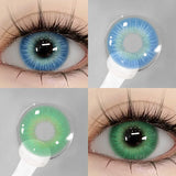 Popxstar New Fashion Color Contact Lenses for Eyes Cosplay Blue Eyes Contacts Lenses Makeup Green Eyes Lenses Yearly 2pcs/pair