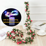 Popxstar spring decor 2.5m Artificial Flowers Rose Vine DIY Fake Plants Flower Spring Autumn Garden Arch Christmas Rattan Wedding Home Room Decoration