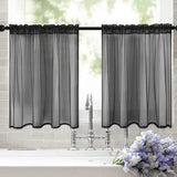 Popxstar Short Curtains for Living Room Bedroom Curtains for Kitchen Solid Color Curtains for the Hotel Office Room Window Valance Drapes