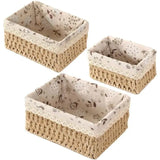 Popxstar burr basket idea Woven Storage Baskets Organizers Kitchen Sundries Storage Baskets Cosmetics Snack Storage Box Desktop Organizer Container