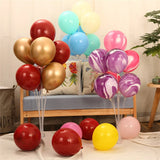 Popxstar 7tubes Wedding Table Balloon Stand Balloon Holder Support Table Floating Wedding Table Decoration Baby Shower Birthday Decor