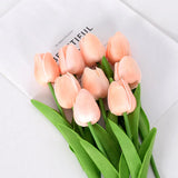 Popxstar spring decor 1/5Pcs Artificial Flowers PU Tulips Flower Bride Holding Bouquet Nordic Home Bedroom Office Party Wedding Decoration Fake Floral