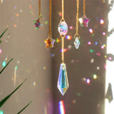 Popxstar Rainbow Crystal Sun Catchers Window Hanging Sun Catcher Heart Moon Star Rainbow Home Decor