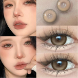 Popxstar 1 Pair Korean Lenses Colored Contact Lenses with Degree Myopia Lenses Brown Lenses Natural Eye Lenses High Quality