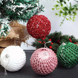 Popxstar 12pcs 8cm Christmas Tree Balls Ornaments Glitter Gold White Bauble Pendants Xmas Tree Hanging Decoration For Home Noel New Year