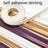 Popxstar 5M NBR Soft Wall Trim Lines Self-Adhesive Skirting Decor Strip Backsplash Tile Edge Anticollision Molding Line 3D Wall Sticker