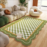 Popxstar Carpets for Living Room Plaid Children Bedroom Fluffy Rug Home Decoration Cloakroom IG Floral Plush Mats ковер Tapete Tapis 러그