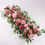 Popxstar 50/100cm DIY Wedding Flower Wall Decoration Arrangement Supplies Silk Peonies Rose Artificial Floral Row Decor Wed Arch Backdrop