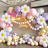 Popxstar Pastel Macaron Balloons Garland Arch Kit Rainbow Color Ballon Birthday Wedding Baby Shower Supplies Daisy Theme Party Decoration