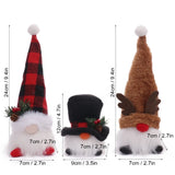 Popxstar Christmas LED Gnomes Doll Pendant Christmas Tree Ornaments Plush Faceless Doll for Home New Year 2024 Party Xmas Decoration Gift