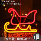 Popxstar Christmas Gift Box Led Neon Sign Wall Light Santa Claus Coming Bedroom Kids Living Room Bar Party Wedding Decoration Night Lamp