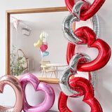 Popxstar 40in Heart Shaped Balloons Red Valentine Day Heart Balloons for Valentines Day Decorations Bridal Shower Wedding Party Supplies