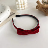 Popxstar Red Knitting Wool Headband for Women Girl Wide Side Sponge Hair Hoop Christmas Decorate Hair Band New Year Hair Accessories