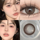 Popxstar 1Pair Myopia Colour Contacts Lenses Circular Natural Gray Blue Eye Lenses Beauty Pupil Black Eyes