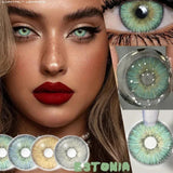 Popxstar 1 Pair Colorful Contact Lenses for Eyes Fashion Blue Eye Lenses Green Lenses Gray Eye Contacts Yearly Lens Eye Contact