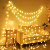 Popxstar 1/3/6M LED Snowflake Fairy Lights Battery/USB Power Copper Wire Garland Light New Year Garden Wedding Living Room Decoration