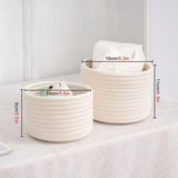 Popxstar Handmade Woven Cotton Rope Storage Basket Cosmetics Jewelry Desktop Storaging Keys Snacks Box Sundries Organizer