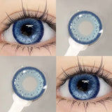 Popxstar 1Pair Blue Green Colour Contacts Lenses  Prescription Myopia Gray Eye Lenses Beauty Pupil Makeup Soft Lenses