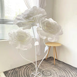 Popxstar 80cm Giant Artificial Flower Rose with Flower Stem Base Foam Flowers Wedding Background Wall Stage Hotel Mall Decoration