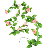 Popxstar 180cm Fake Ivy Wisteria Flowers Artificial Plant Vine Garland for Room Garden Decorations Wedding Arch Baby Shower Floral Decor