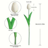 Popxstar spring decor 1/5Pcs Artificial Flowers PU Tulips Flower Bride Holding Bouquet Nordic Home Bedroom Office Party Wedding Decoration Fake Floral