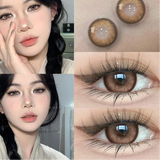 Popxstar 1 Pair Korean Lenses Colored Contact Lenses with Degree Myopia Lenses Brown Lenses Natural Eye Lenses High Quality