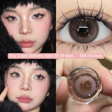 Popxstar 1Pair Colour Contacts Lenses Prescription Myopia Blue Eye High Quality Beauty Pupil Brown Lenses Makeup