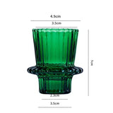 Popxstar Red Mini Glass Candle Holders Taper Candle Stand Small Tealight Candle Holder Candlestick Holder Christmas Decor Green Glass