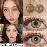 Popxstar 1pair Natural Color Contact Lenses for Eyes Brown Contacts Gray Lenses Fashion Lenses Blue Eyes Contacts Lenses