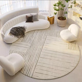 Popxstar Large Living Room Rug Round Carpet Bedroom Home Decoration Soft Thickened Fluffy Plush Floor Mat Lounge Area Rugs Big Size