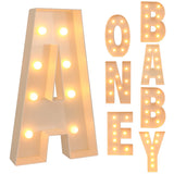 Popxstar 91.5CM Giant Letter Led Light Frame Box Baby Shower Christmas 1st Birthday Wedding Party Decor DIY Name Balloon Filling Box