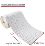 Popxstar 1/3/5/10 M 3D Self-adhesive Wallpaper Stickers 3M Brick Wall Stickers Home Decor Wallpaper for Walls DIY Bedroom Papel De Parede