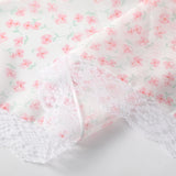 Popxstar French Floral Lace Triangular Scarf Headband Korean Girls Printed Turban Lolita Silk Scarf Headband Women's Hair Accessories