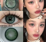 Popxstar Natural Colored Contact Lenses for Eyes 1pair New Contact Lenses Blue Colorful Lenses Green Lenses Fashion Colored Lens