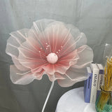 Silk Poppy Artificial Flower Head, Wedding Party Decoration, Living Room Giant Yarn, Window Display, Home Ornaments Supply