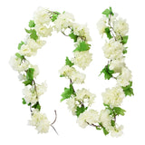 Popxstar 180cm Fake Ivy Wisteria Flowers Artificial Plant Vine Garland for Room Garden Decorations Wedding Arch Baby Shower Floral Decor