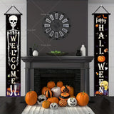 Popxstar Halloween Hanging Door Curtain Banner Pumpkin Ghost Happy Halloween Decorations For Home Trick Or Treat Horror Party Supplies