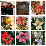 Popxstar 2.7m LED Light Christmas Rattan Wreath Luxury Christmas Decorations Garland Decoration Rattan with Lights Xmas Home Party